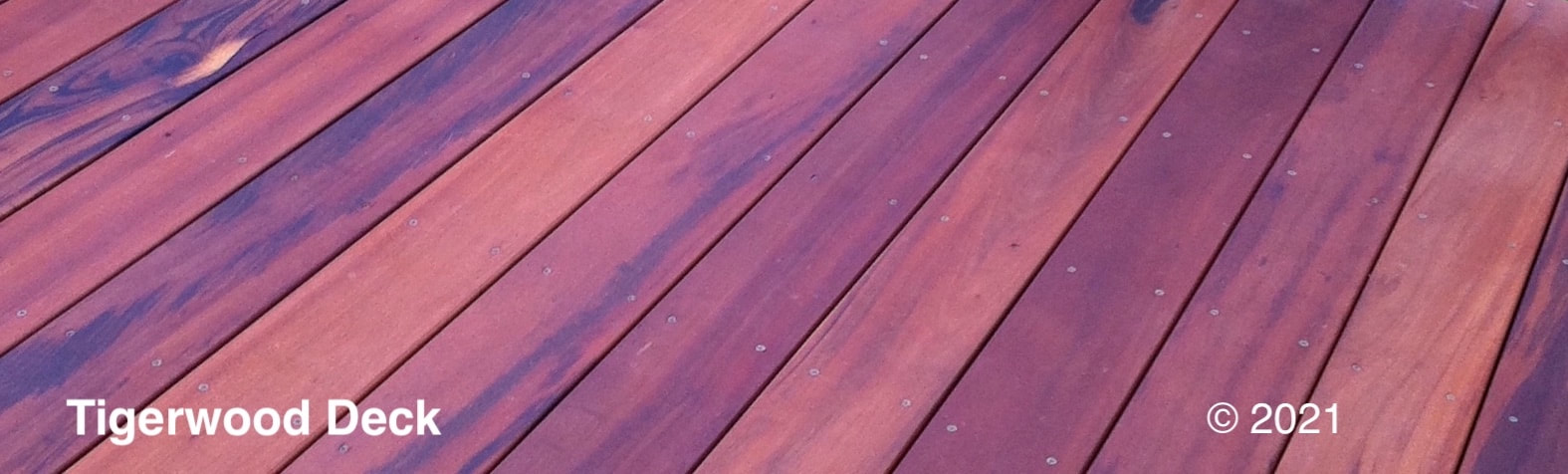 Photo: A Tigerwood deck, installed. © All rights reserved.